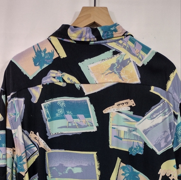 Quiksilver Vacancy Short Sleeve Hawaiian Shirt Men's XXL Modern Fit Beach - Picture 6 of 9